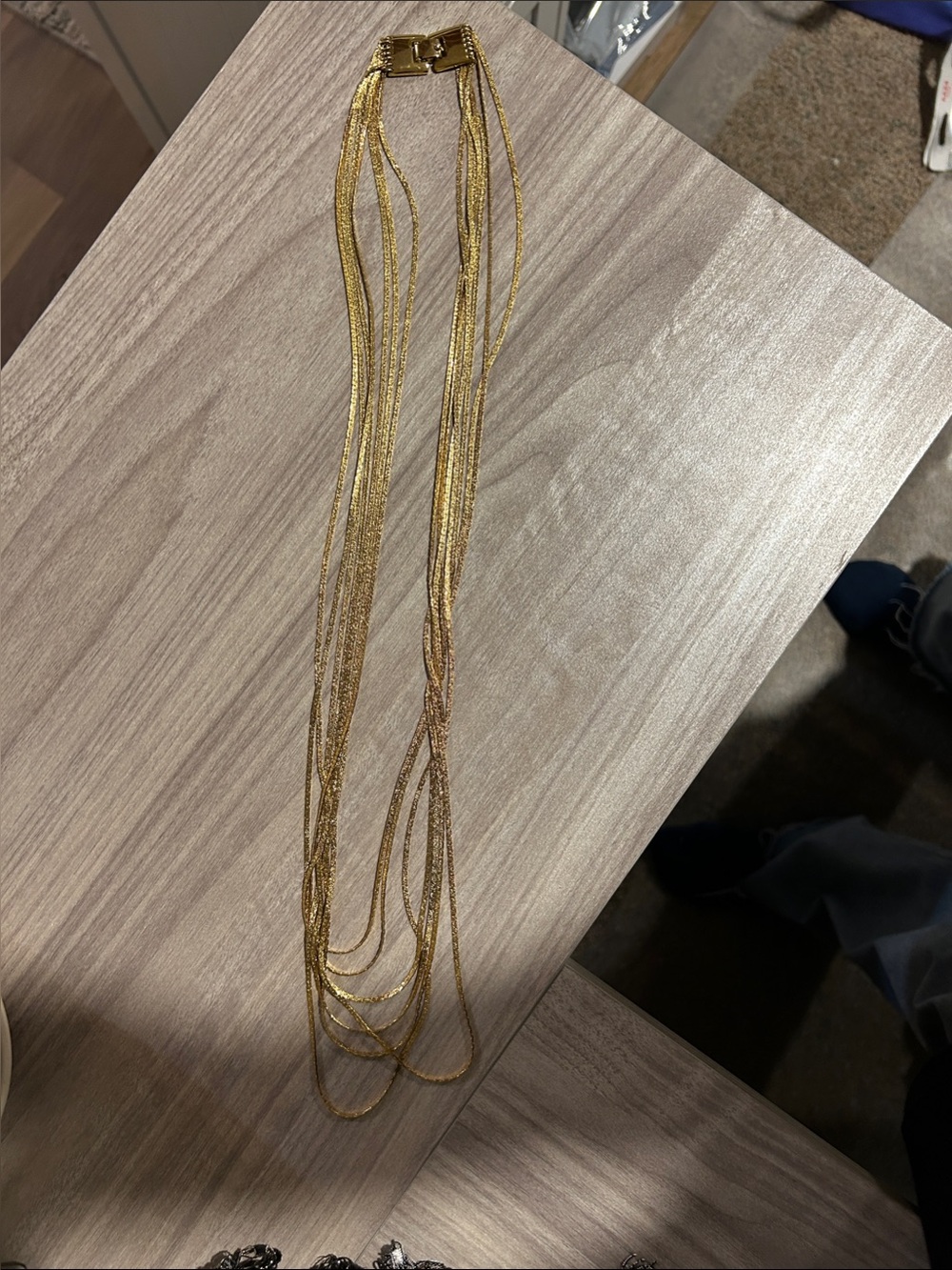 Monet Gold Tone Multi-Strand Layered Necklace